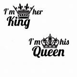 Queen King Svg His Her Etsy Tattoo Crowns Words September Quotes Lettering Choose Board sketch template