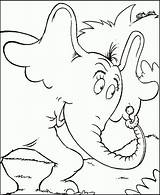 Coloring Pages Horton Hears Who Dr Seuss Elephant Drawing Printable Sheets Colouring Print Flower Getdrawings Color Trending Days Last Hatches sketch template