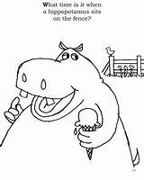 Seymour Coloring Writing His Sheets Dover Hip Publications Riddles Jokes Welcome Fence Hippopotamus Books Pages sketch template