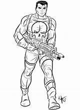 Punisher Deviantart Marvel Comic sketch template