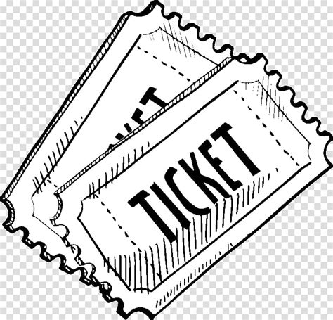drawing ticket film sketch circus ticket transparent background png clipart hiclipart