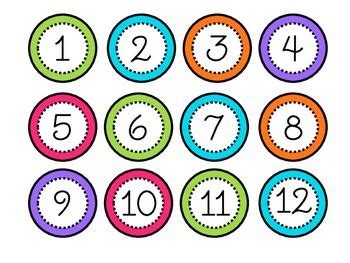 colorful number labels   number labels color labels