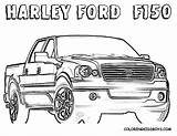 Coloring Pages Truck Ford Harley F150 Dodge Mustang Trucks Finest Color Printable Kids Motor Sheets Book 2004 Deere John Motorcycle sketch template
