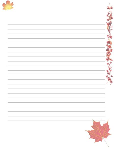 fall writing papers writing paper printable writing paper printable