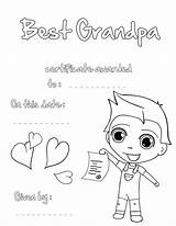 Coloring Pages Grandfather Grandpa Fathers Printable Happy Certificate Grandparents Color Print Uncle Colorings Boy Online sketch template