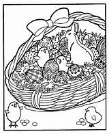 Crayola Easter Basket sketch template
