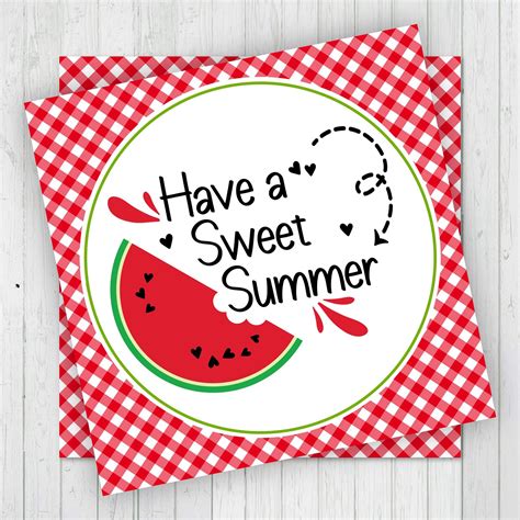 printable   sweet summer tag   sweet summer cookie etsy