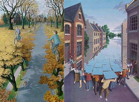 creative seamless optical illusion pictures paintings  art