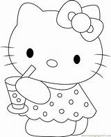 Coloring Juice Kitty Hello Drinks Pages Coloringpages101 Kids sketch template