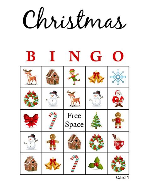 christmas bingo cards    call     page