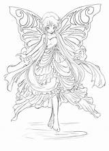 Fairy Deviantart Colouring Coloring Jadedragonne Pages Printable sketch template