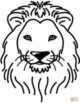Lion Coloring Face Lions Pages Kids Sheet Head Colouring Portrait Drawing Cute Template African Print Sheets Getdrawings Templates sketch template