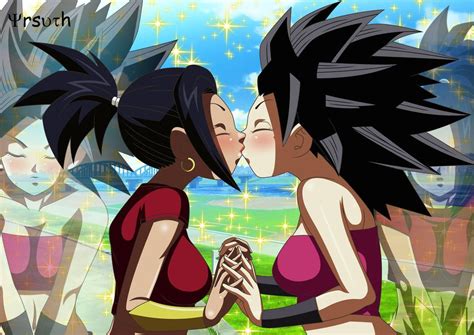 Kale And Caulifla Kiss Dragon Ball Super By Yrsuth Dragon Ball