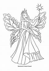 Coloring Fairy Pages Winter Printable Print Getcolorings Fairies Color sketch template