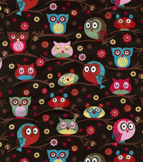 novelty quilt fabric owls  trees  joanncom owl fabric owl