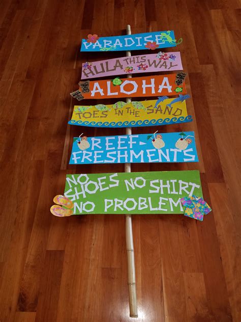 printable luau party signs