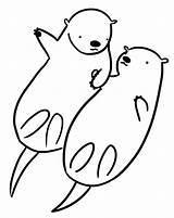 Otter Daycoloring sketch template