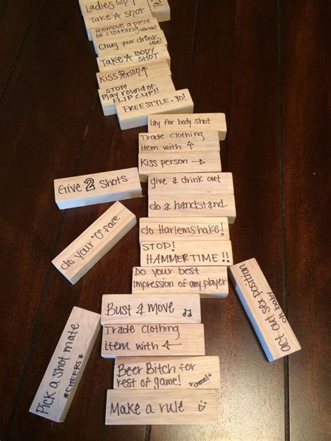 10 Best Truth Or Dare Jenga Images On Pinterest Drinking