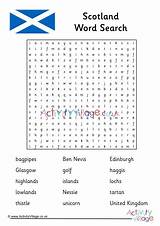 Word Scotland Search Puzzles Activity Scottish Kids Andrew St Tartan Words Pages Village Coloring Flag Explore Puzzle Themed Colouring Activityvillage sketch template