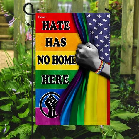 hate has no home here lgbt pride flag flagwix