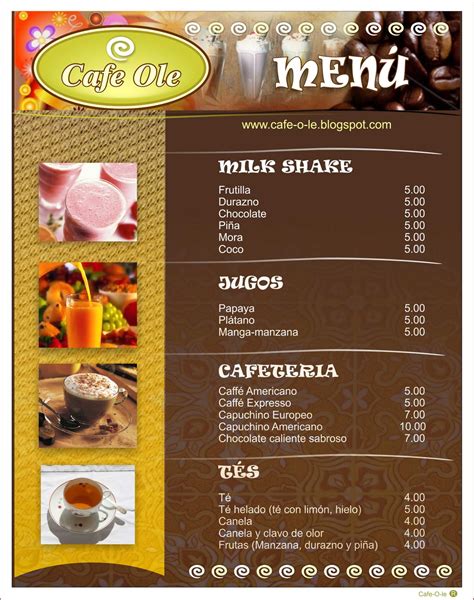 cafe ole menu