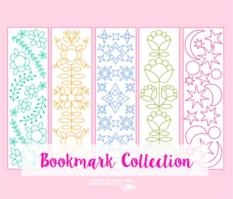 bookmarks collection embroidery pattern payhip