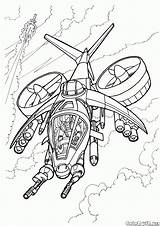 Helicopter Coloring Military Future Pages Colorkid Futuristic sketch template