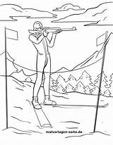 Biathlon Malvorlage Ausmalbild Wintersport Ausmalbilder Großformat Grafik öffnen Biathlet Schießstand sketch template