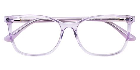Z1001 Rectangle Purple Eyeglasses Frames Leoptique