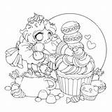 Coloring Chibi Pages Girl Fairy Kawaii Anime Manga Cute Frosting Girls Food Candy Yampuff Printable Kids Cupcake Deviantart Dragon Print sketch template