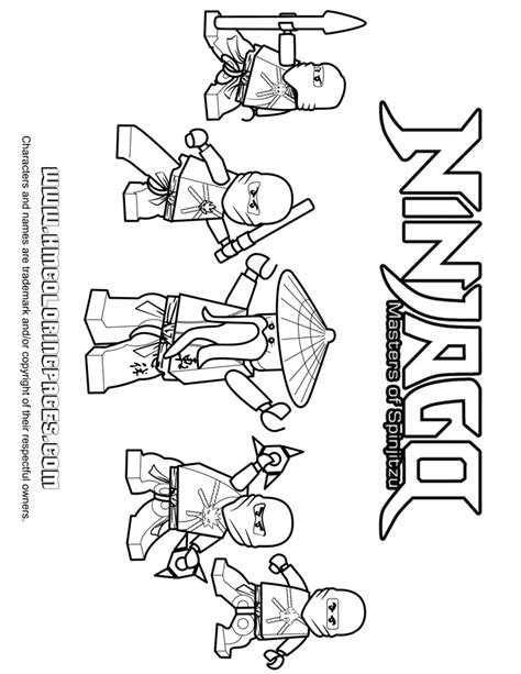 ninjago ninja team coloring page   coloring pages ninjago