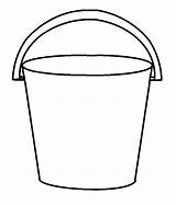 Bucket Clipart Outline Drawing Beach Pail Coloring Printable Template Pages Templates Clip Filler Large Sand Buckets Water Kids Sketch Cliparts sketch template