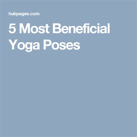 beneficial yoga poses
