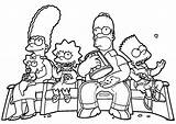 Simpsons Coloring Simpson Pages Print Printable Maggie Family Halloween Bart Lisa Color Pdf Movie Homer Funny Watching Special sketch template