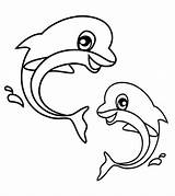 Coloring Sea Animals Pages Printable Little sketch template