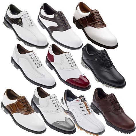 sale footjoy mens leather waterproof golf shoes   clearance