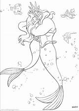 Mermaid Coloring Little Pages Kids Ariel Suitable Triton Find King Print sketch template