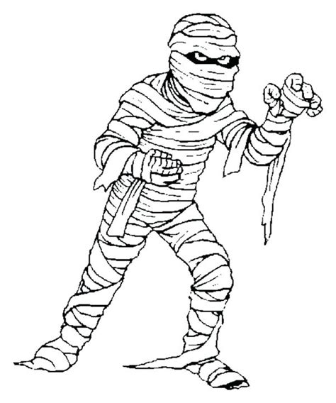 halloween mummy coloring pages  getdrawings
