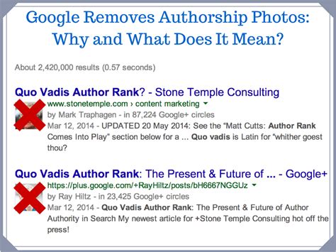 google removes author   search