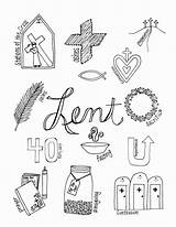 Lent Coloring Printable Pages Wednesday Ash Color Symbols Holy Season Kids Lenten Catholic Week Easter Looks Thursday Children Religious Activities sketch template