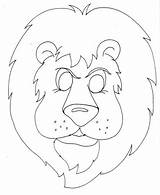 Mask Coloring Lion Comment sketch template