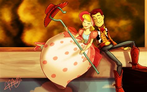 we belong together woody and bo peep from toy story toy story disney fan art disney fun