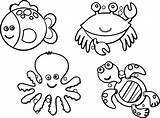 Sea Coloring Pages Under Animals Printable Color Getcolorings Print sketch template