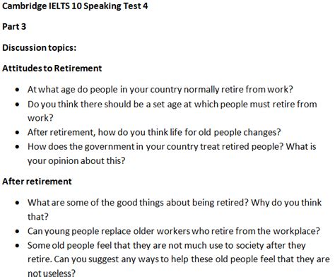 new ielts speaking test topics and answers