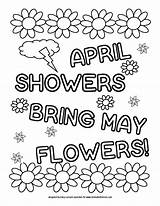 April Coloring Pages Showers May Print Printable Flowers Sheet Bring Kids Easter Printables Sheets Color Pdf Crosswords Calendar Getdrawings Getcolorings sketch template