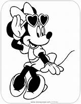 Minnie Mouse Coloring Sunglasses Wearing Pages Disneyclips Misc sketch template