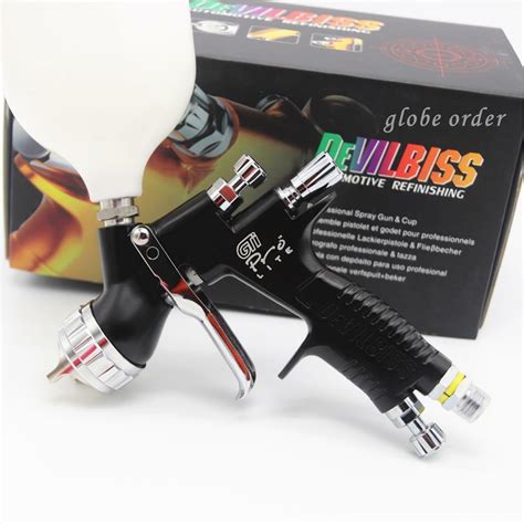 devilbiss gti pro lite black car paint tool pistol spray gun te mm