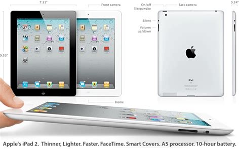 apple unveils ipad  thinner lighter faster  cameras facetime   hour battery