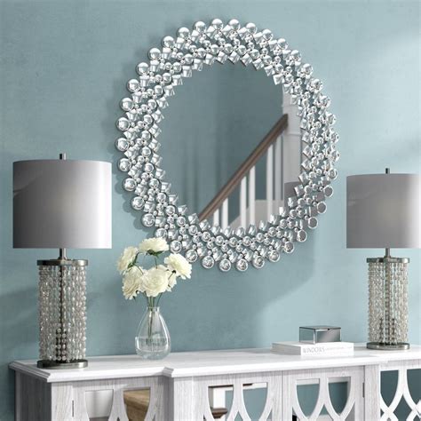highcliffe round crystal wall mirror with images mirror wall
