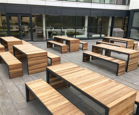 outdoor furniture  university courtyard refurbishment bailey streetscene esi external works